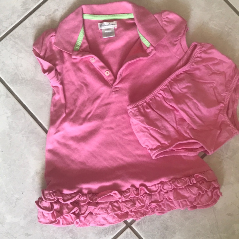 *LAST CALL* Ralph Lauren pink ruffle bottom dress
